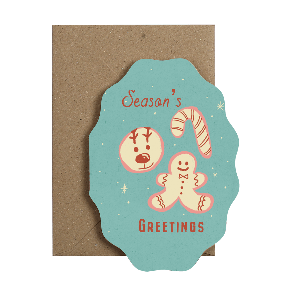 Season's Greetings Cookie Card iamroxanne