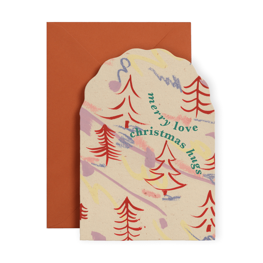 Christmas Love Greeting card by I am Roxanne n a quirky colour palette