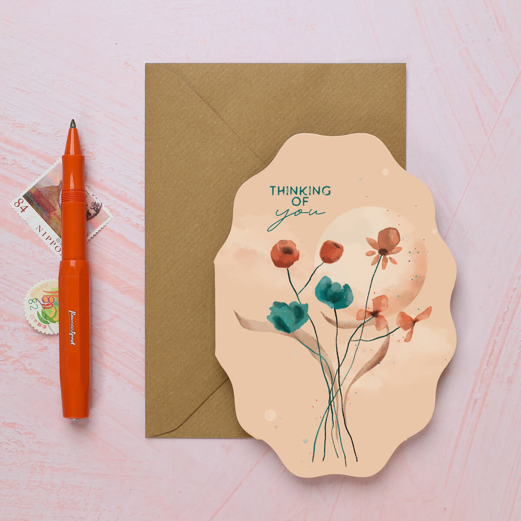 Thinking of You greeting card illustrated by I Am Roxanne for the Soul Traveller greeting card collection